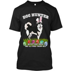 Easter Egg Hunting Dog Bunny Alaskan Malamute Shirt Custom Ultra Cotton