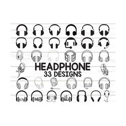 Headphone svg/ headset svg/ DJ svg/ music svg/ clipart/ decal/ stencil/ cut file/ cricut file/ iron on file/ silhouette/