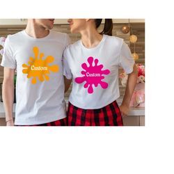 Custom Paint Splatter T-Shirts, Personalized Gifts, Customizable Kids Paint Shirts, Girl Birthday Tee, Paint Splatter Ar