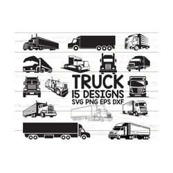 Truck SVG/ Truck Driver SVG/ 18 Wheeler SVG/ Semi Truck Svg/ Clipart/ Cut Files/ Cricut/ Silhouette/ Vector