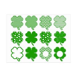 St. Patricks Day SVG/ Grunge shamrock Svg/ Clover Leaf Svg/ Monogram Frames/ Shamrock Svg/ Cricut/ Cut File/ Vector