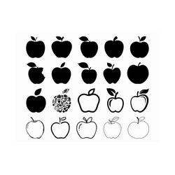 Apple SVG / School SVG / Teacher Svg / Apple Clipart / Cut Files / Cricut / Silhouette / Vector / DXF