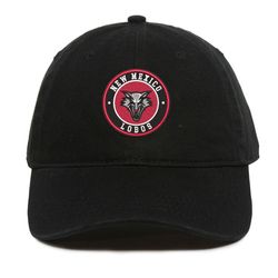 NCAA Logo Embroidered Baseball Cap, NCAA New Mexico Lobos Embroidered Hat, New Mexico Lobos Football Cap