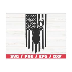 Deer Hunt Flag SVG / Distressed American Flag SVG / Cut File / Cricut / Commercial use / Instant Download / Hunting Flag