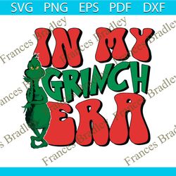 Vintage In My Grinch Era Retro Christmas SVG Download