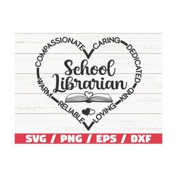 School Librarian SVG / Librarian SVG / Cut File / Cricut / Clip art / Commercial use / Reading SVG / Book Lover