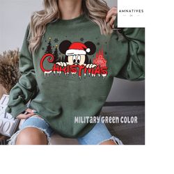 Mickey Christmas Sweatshirt, Mickey Vintage Shirt, Disney Mickey Christmas, WDW Disneyland Christmas Shirt, Mickey Chris