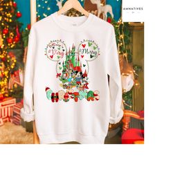 Custom Mickey Christmas Shirt, Disney Christmas Sweatshirt, Personalized WDW Christmas Shirt, Mickey Very Christmas