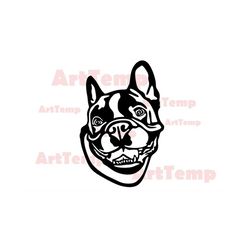 French bulldog SVG, Dog dxf cut file, pet for cricut, dxf for laser cnc, template, clipart, Silhouettes dxf, vector dog,