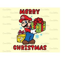 Merry Christmas Mario Png,Super Mario Png, Super Mario Bros, Christmas Kids Png, Christmas Super Mario Png,Super Mario,S