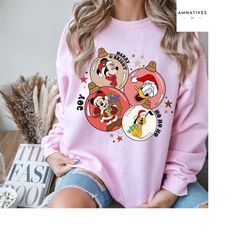 Mickey and Friends Merry and Bright Christmas Sweatshirt, Mickey Christmas Sweatshirt, Disney Shirt, Disney Christmas