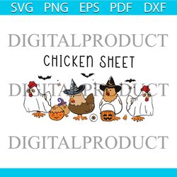 Chicken Sheet Funny halloween Chickens SVG Digital File