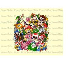 Vintage Super Mario Png, Retro Mario Png, Princess Peach Png, Yoshi Png, Vintage Luigi Png, Princess Rosalina Png, High