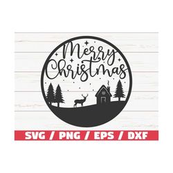 Merry Christmas SVG / Christmas Scene SVG / Cut File / Cricut / Commercial use / Silhouette / Christmas decoration / Chr