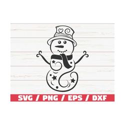 Swirly Snowman SVG / Christmas SVG / Snowman SVG / Winter Svg / Cut File / Cricut / Commercial use / Silhouette