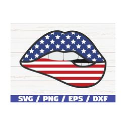 USA Lips SVG / Cut File / Clip art / Commercial use / Instant Download / Silhouette / 4th of July SVG  / Flag Lips Svg /