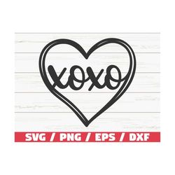 Valentines SVG / XoXo SVG / Cut File / Cricut / Commercial use / Heart SVG / Instant Download