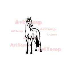 Horse svg, Silhouettes dxf, Horse SVG Files for Cricut, clipart, horse Cut file, Farm animal svg, Printable art, vector