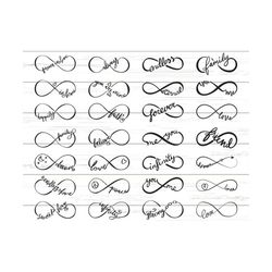 28 Infinity SVG / Infinity Symbol svg / Family Infinity/ Love Infinity / Clipart / Cricut / Vinyl Decal / Silhouette