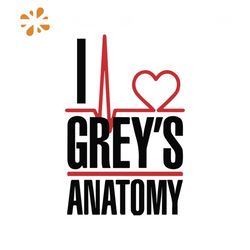 I love grey's anatomy svg
