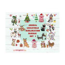 Christmas Png, Christmas Bundle Png, Christmas Animals Sublimation Bundle Graphic clipart, Merry Christmas , Sublimation