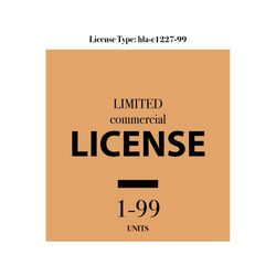 Commercial License | LICENSE TYPE: hla-c1227-99 | 1-99 Units  Limited