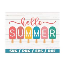 Hello Summer SVG / Cut File / Cricut / Commercial use / Instant Download / Silhouette / Summer SVG / Beach SVG / Summert