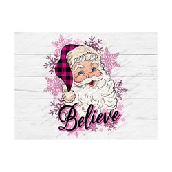 Santa believe PNG, Santa Png, Christmas Png, Santa sublimation design download,Believe,christmas,leopard,Pink,santa hat,