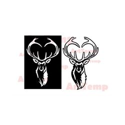 Deer wildlife DXF, forest scene cut file, svg for cricut, dxf for laser cnc, papercut template, wildlife clipart, vector