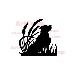 Hunting dog DXF, Dog scene SVG cut file, svg for cricut, dxf for laser cnc, plasma, papercut template, wildlife clipart