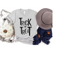 Trick Or Treat Halloween Comfort Colors Tee, Custom Halloween Trick Or Treat Shirt, Halloween Vibes, Halloween Gifts, Ha