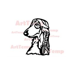 Afghan hounds SVG, Dog dxf cut file, pet svg for cricut, dxf for laser cnc, Afghan hounds clipart, Silhouettes dxf, vect