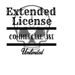 Extended License Commercial Use - Unlimited usage, one time Payment only