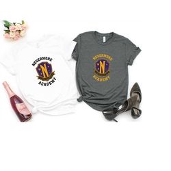 Nevermore Academy Shirt, Wednesday T Shirt, Horror Shirt, Gift For Her, Wednesday Addams, Wednesday Long Sleeve Shirt, G