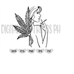 Pretty girl smoking marijuana svg, Girl smoking weed svg, Smoking Cannabis  Svg, Girl Smoking Marijuana Svg, Cannabis Sv