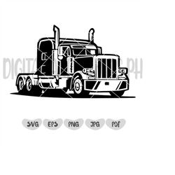 Semi truck Svg, Semi Truck Png, Truck Driver Png, Trucker Svg, 18 Wheeler Svg, Truck clipart, Cut Files for Cricut, Clip