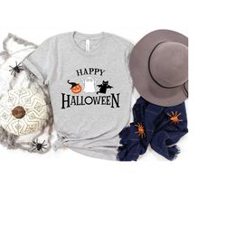 Happy Halloween Tee, Halloween Horror Shirt, Comfort Colors Happy Halloween Ghost Tee, Halloween Party Shirt, Halloween