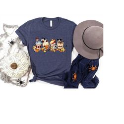 Mickey And Minnie Halloween T Shirt, Cute Fall Clothing, Halloween Vibe, Gift For Halloween, Cute Disneyland Short Sleev