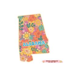 Retro Alabama Png, Alabama State png, Vintage Alabama Clipart, Sublimation designs, DTG, AL Sublimation Design, States C