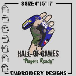Hall of Games 868 logo embroidery design, logo embroidery, logo design, Embroidery file, logo shirt, Instant download