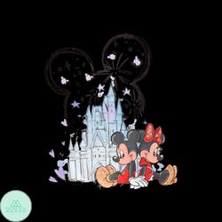 Cinderella Castle Mickey And Minnie PNG Sublimation