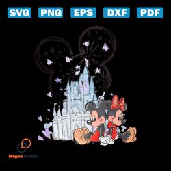 Cinderella Castle Mickey And Minnie PNG Sublimation
