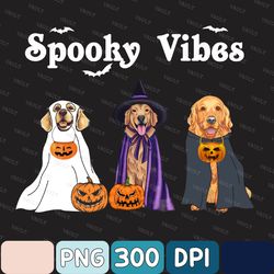 Golden Retriever Ghost Dogs Png, Halloween Dog Png, Golden Retriever Mom Png, Spooky Dog Png, Spooky Vibes Png
