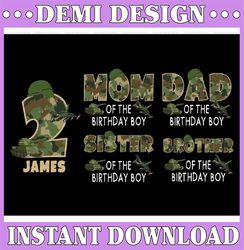 Family Matching Camo Army Birthday Png, Funny Soldier Personalized Birthday Party Png, Digital Download