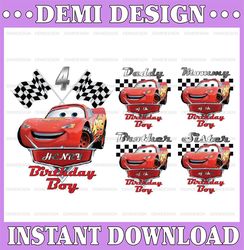 Personalized Cars Birthday Boy Png, Cars Family Matching Birthday Png, Birthday Boy Cars Png, Custom Birthday Png