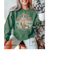 Meowy Christmas Sweatshirt, Christmas Cat Sweatshirt, Cat Lover Christmas Sweatshirt, Christmas gift for cat lovers, ipr