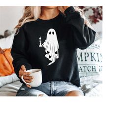 Ghost sweatshirt, Halloween sweater, ghost sweatshirt, Halloween ghost design sweater, Gifts for Halloween 2022, Ghost G