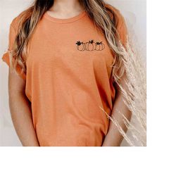 Pumpkin Fall T-Shirt, minimal Halloween t-shirt,  Thanksgiving Graphic shirt, unisex shirt, Cute Pumpkin Tshirt, Pumpkin