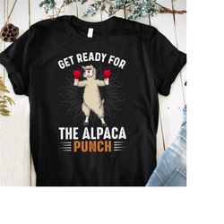 Get Ready For Alpaca Punch Boxing  Printing Sublimation Tshirt PNG Digital File Download