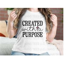Created With A Purpose | Sarcasm Graphic Clipart | svg png dxf eps jpg | Instant Digital Download